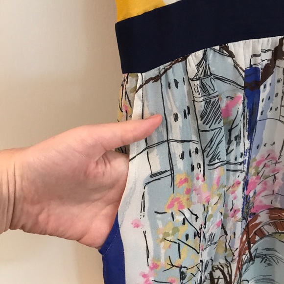 Anthropologie Scoop Neck Floral Dress - Picture 4 of 8